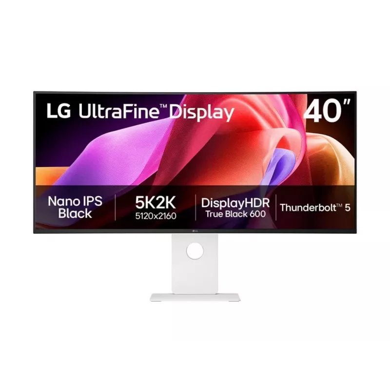 LG UltraWide 40WT95UF-W monitor LED 100,9 cm (40 cali), biały/czarny, 5K2K, Nano-IPS, zakrzywiony, Thunderbolt 5.0, przełącznik KVM, łączenie łańcuchowe, panel 120 Hz (40WT95UF-W.AEU)