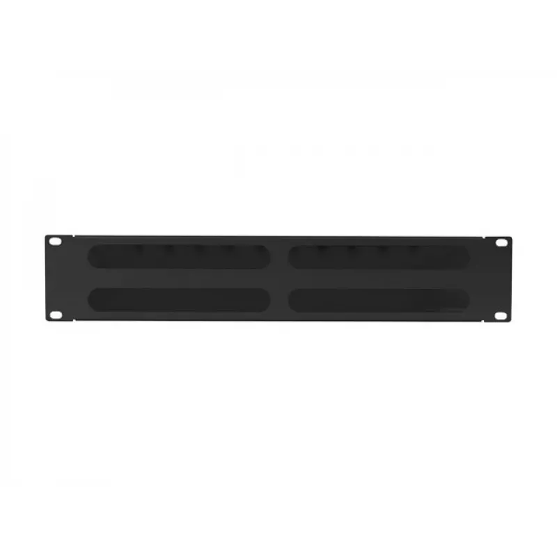Organizator kabli do montażu w szafie rack 19 cali 2U LANBERG AK-1705-B, czarny