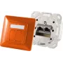Gniazdo 2 x RJ-45 ShiverPeaks S/CONN 74280-O Cat6a 500 MHz pomarańczowy metal mat