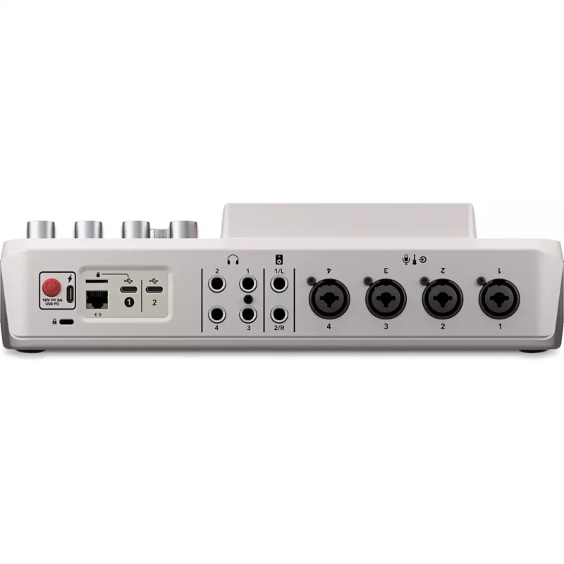 Interfejs audio Rode RØDECaster Pro II biały — wielokanałowa konsola nagrywająca USB