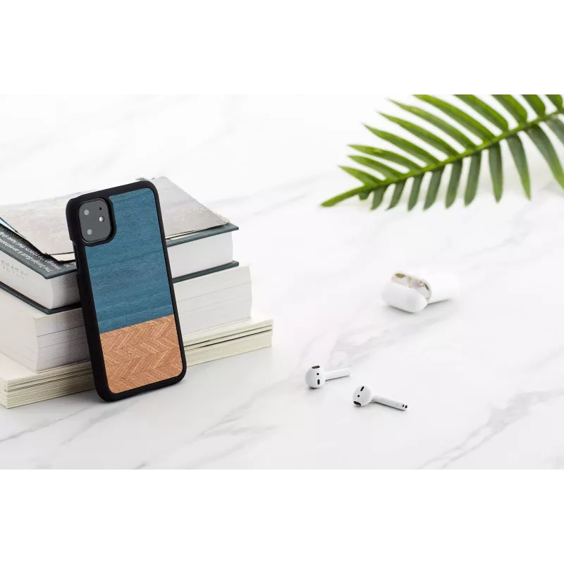 Etui na smartfona man and wood dla iPhone 11 — denim Czarny ochronne etui