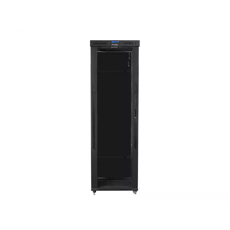Szafa rack 19 cali LANBERG FF01-8247-12BL, 47U, 800x1200 mm, szklane drzwi przednie