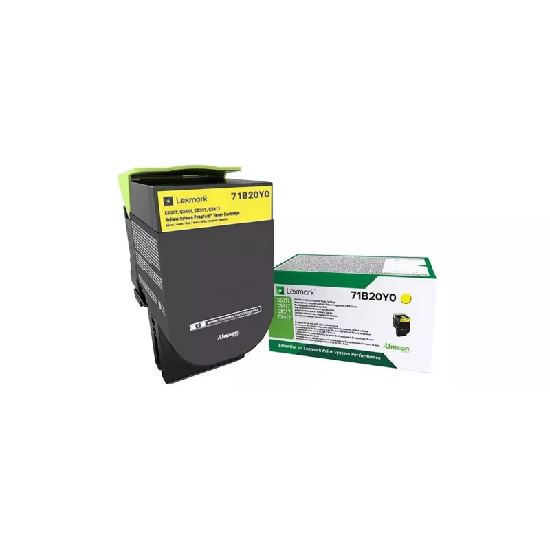 Kaseta z tonerem Lexmark 71B20Y0 2300 stron Żółty