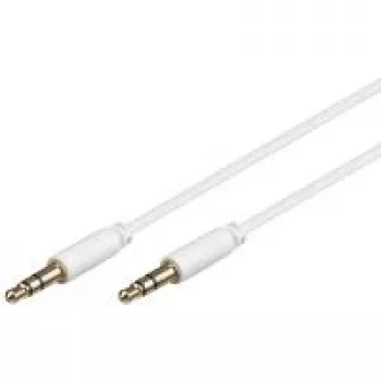 Wentronic Goobay Kabel połączeniowy jack 3,5 mm, biały, 2 m - wtyk jack 3,5 mm (3-pinowy, stereo) > wtyk jack 3,5 mm (3-pinowy, stereo) (69113)