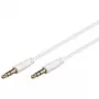 Wentronic Goobay Kabel połączeniowy jack 3,5 mm, biały, 2 m - wtyk jack 3,5 mm (3-pinowy, stereo) > wtyk jack 3,5 mm (3-pinowy, stereo) (69113)