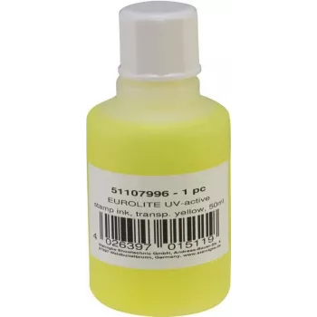 Tusz do stempli EUROLITE UV-Aktywny Transparentny Żółty 50 ml (51107996)
