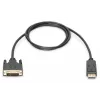 ASM AK-340301-030-S ASSMANN Kabel DisplayPort 1.1a z zatrzaskiem Typ DP/DVI-D (24+1) M/M Czarny 3m