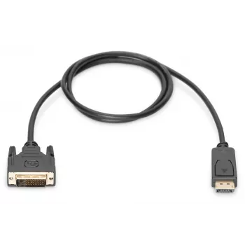 ASM AK-340301-030-S ASSMANN Kabel DisplayPort 1.1a z zatrzaskiem Typ DP/DVI-D (24+1) M/M Czarny 3m