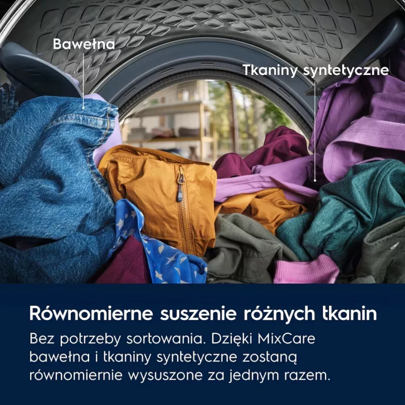 Suszarka bębnowa Electrolux EW7D585UCP 8 kg pompa ciepła, suszenie kondensacyjne