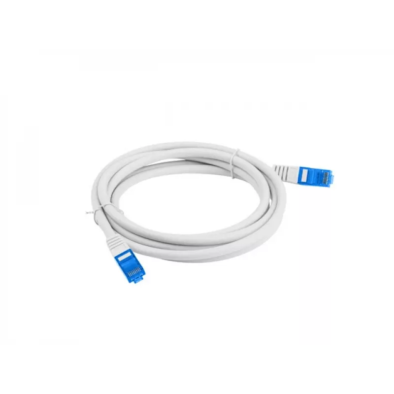 Kabel sieciowy LANBERG RJ-45 do RJ-45 S/FTP PCF6A-10CC-0050-S, 0,5 m, przewodnik CCA, 500 MHz, LSZH, szary