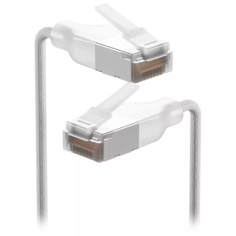 Kabel sieciowy Ubiquiti UACC-Cable-Patch-EL-C6A-15M-W RJ-45 Cat6a 15m Półprzezroczysty biały