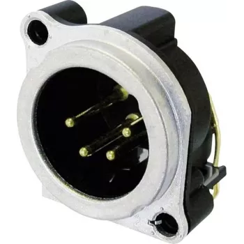 Neutrik NC4MBH - XLR - Czarny - Brązowy - Mosiądz - Metal - Poliamid - Stal - Cynk - Mosiądz - IP40 - 1,5 V (NC4MBH)