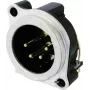 Neutrik NC4MBH - XLR - Czarny - Brązowy - Mosiądz - Metal - Poliamid - Stal - Cynk - Mosiądz - IP40 - 1,5 V (NC4MBH)