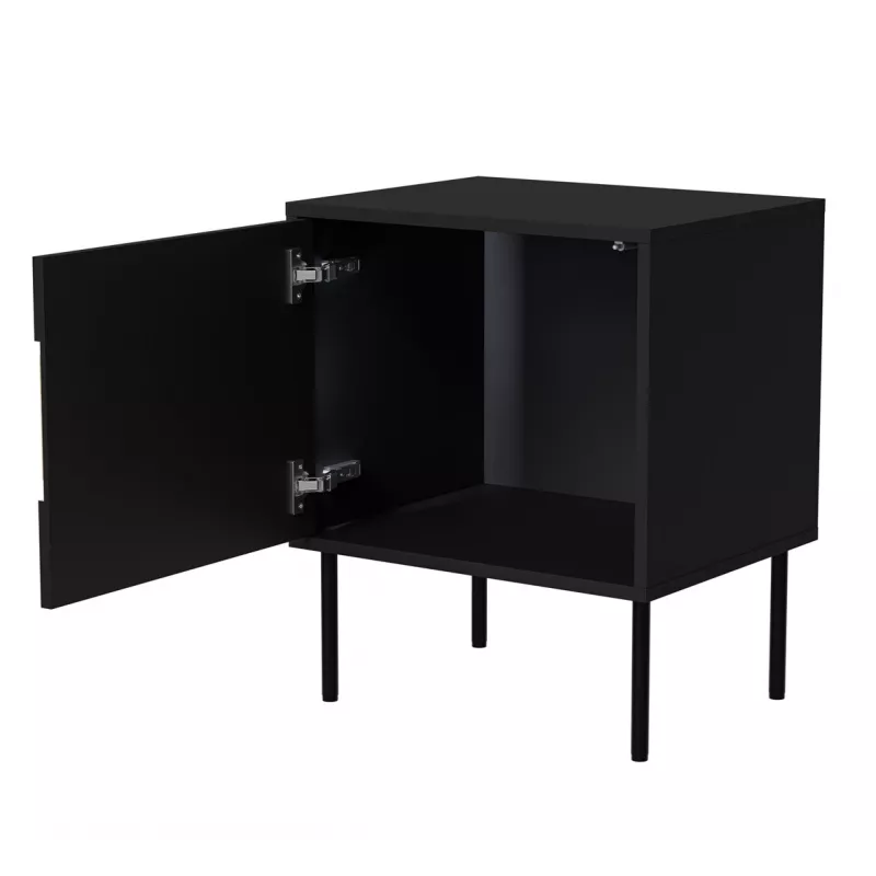 Cama INSERTO Szafka nocna, 2 szt., 50x40x61.5 cm, czarny + LED