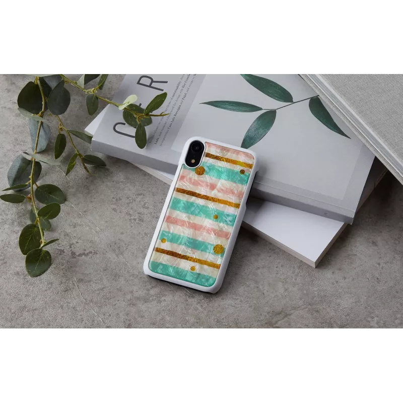 Etui na telefon iKins do iPhone XR — miętowo-czarne etui ochronne