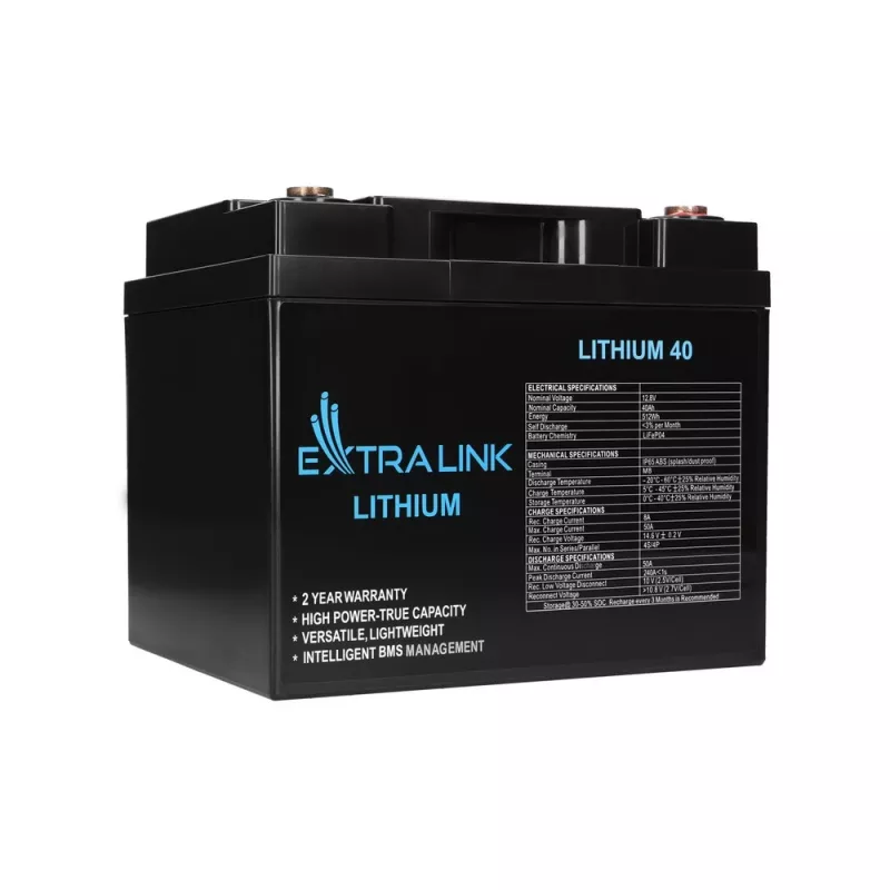 Extralink Akumulator LiFePO4 40AH 12.8V BMS Bateria 40000 mAh