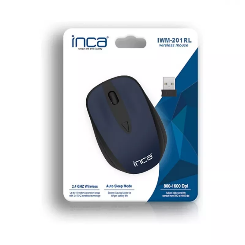 Cian Technology GmbH INCA mysz IWM-201RL Nano-USB Wireless 1600 DPI BL/SW retail - Mysz