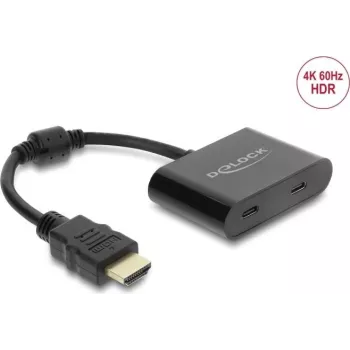 Adapter HDMI męski na USB Type-C żeński DELOCK 63000, DisplayPort Alt Mode, 4K 60 Hz