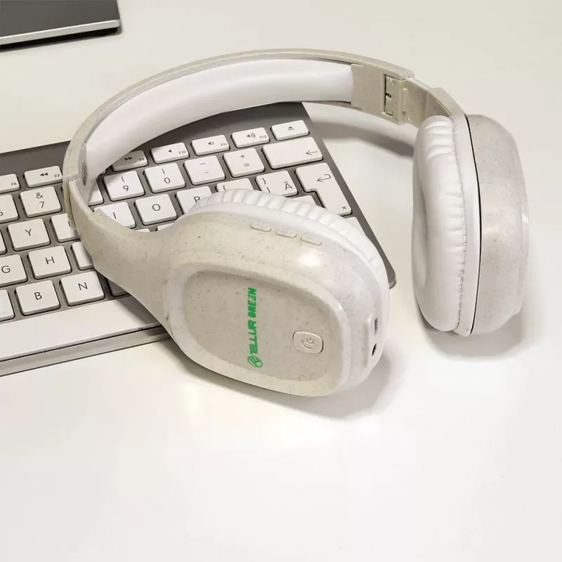 Słuchawki Tellur zielony Bluetooth Nauszne Pulse Składane Kremowe TLL511441