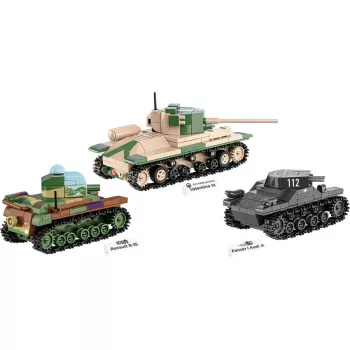 Zestaw konstrukcyjny COBI Renault R35 Valentine IX Panzer I 595 elementów