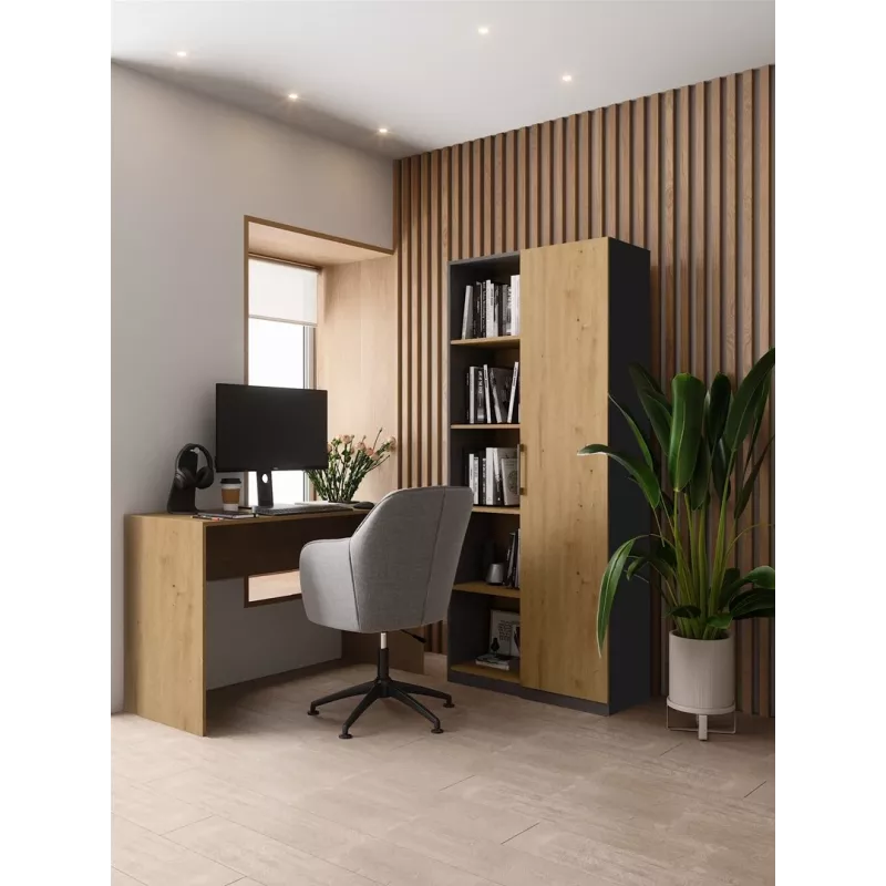 Górna część regału biurowego Topeshop RD-80 ANT/ART KPL, 10 półek, płyta wiórowa, 800×300×1820 mm