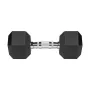 Gumowane hantle żeliwne HEX 2x10 kg REBEL ACTIVE