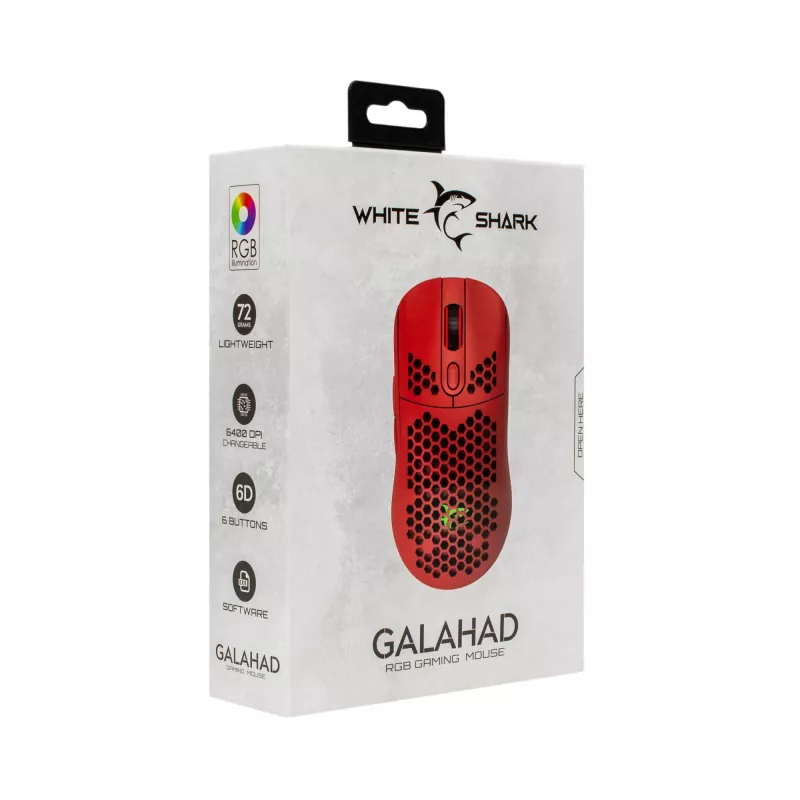 Mysz White Shark GALAHAD-RED USB Type-A