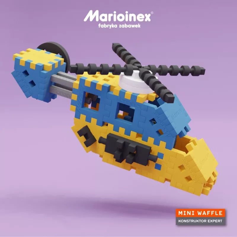 Zestaw konstrukcyjny Marioinex Mini Waffle Constructor — 141 elementów, wielokolorowy, dla dzieci od 5 lat