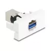Moduł Keystone DELOCK 90910 — płaski złącze USB A, biały, 45×22,5×42,6 mm
