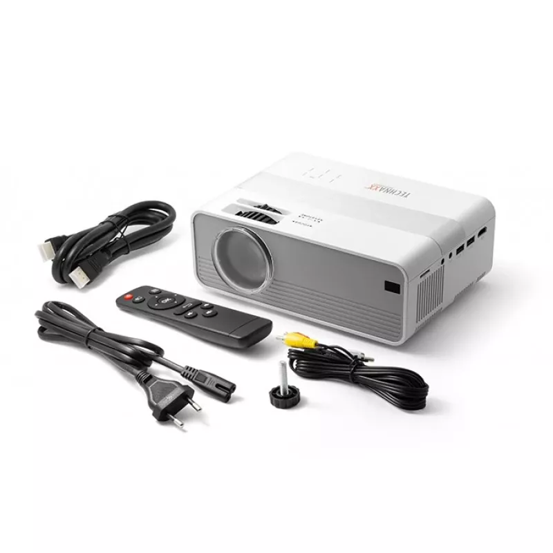 Technaxx TX-127 Standard Throw Projector 2000 ANSI Lumens LCD 1080p (1920x1080) Silver White