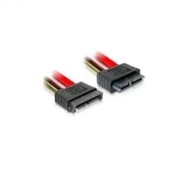 Kabel SATA Slimline męski do żeńskiego DeLOCK 84374 0,3 m czarny