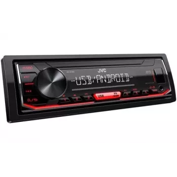 Cyfrowy odtwarzacz multimedialny do samochodu JVC KD-X162 1 DIN, 200 W, 24-bitowy DAC, FLAC/MP3/WAV/WMA, przedni port USB typu A, 3,5 mm, LCD 2-wierszowy, czarny