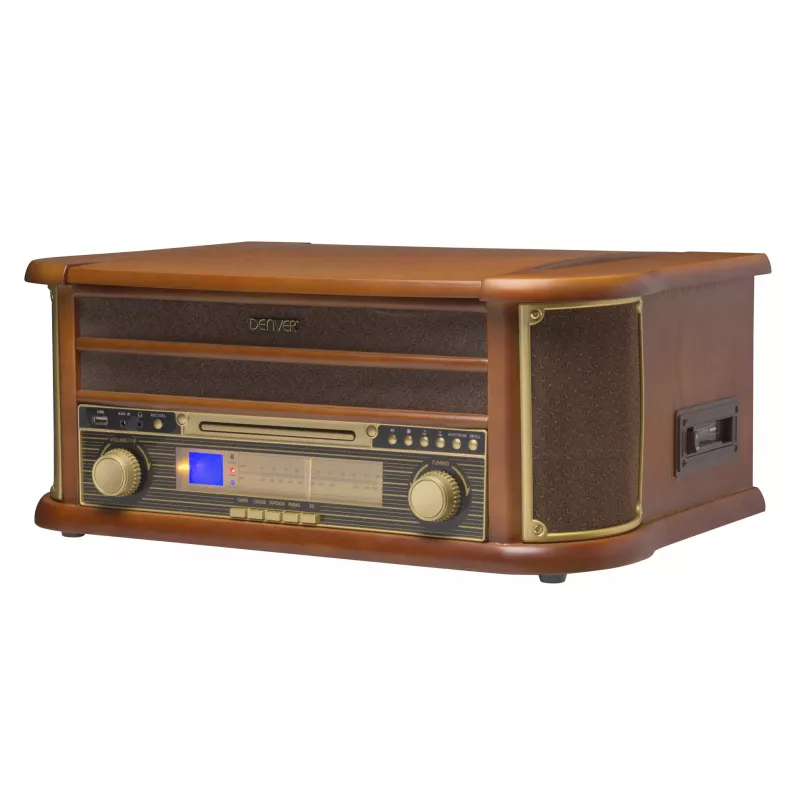 DENVER MCR-50 MK3 wzmacniacz, odtwarzacz kaset, CD/MP3, cyfrowy odtwarzacz, gramofon, radio, cyfrowy rejestrator, 5W