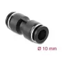 Złączka pneumatyczna DELOCK 10 mm prosta, gwint wewnętrzny, metal/tworzywo, 43,5 mm, czarny