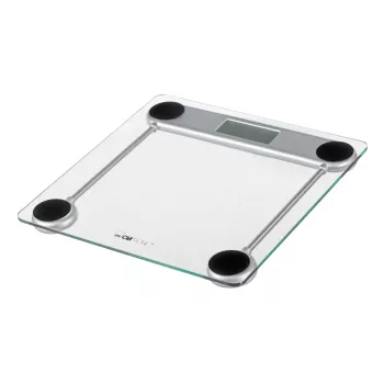 Elektroniczna waga osobista CLATRONIC PW 3368 — maks. 150 kg, dokładność 100 g, szklana platforma