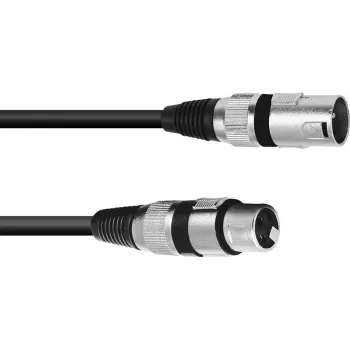 Kabel XLR Omnitronic 3022075B — 1x XLR męski do 1x XLR żeński, 0,2 m