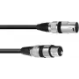 Kabel XLR Omnitronic 3022075B — 1x XLR męski do 1x XLR żeński, 0,2 m