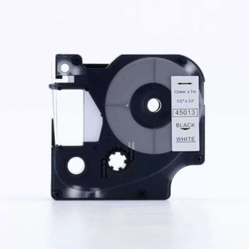 Kompatybilna taśma Dymo S0720530 D1 45013 12mm x 7m Czarny na Białym