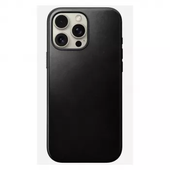 Pokrowiec na telefon Nomad Modern Leather etui do iPhone 16 Pro Max, 6,9 cala (17,5 cm), czarny, skóra+PC+TPU