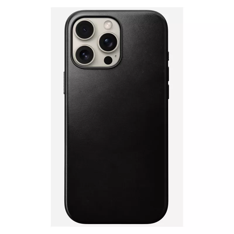 Pokrowiec na telefon Nomad Modern Leather etui do iPhone 16 Pro Max, 6,9 cala (17,5 cm), czarny, skóra+PC+TPU