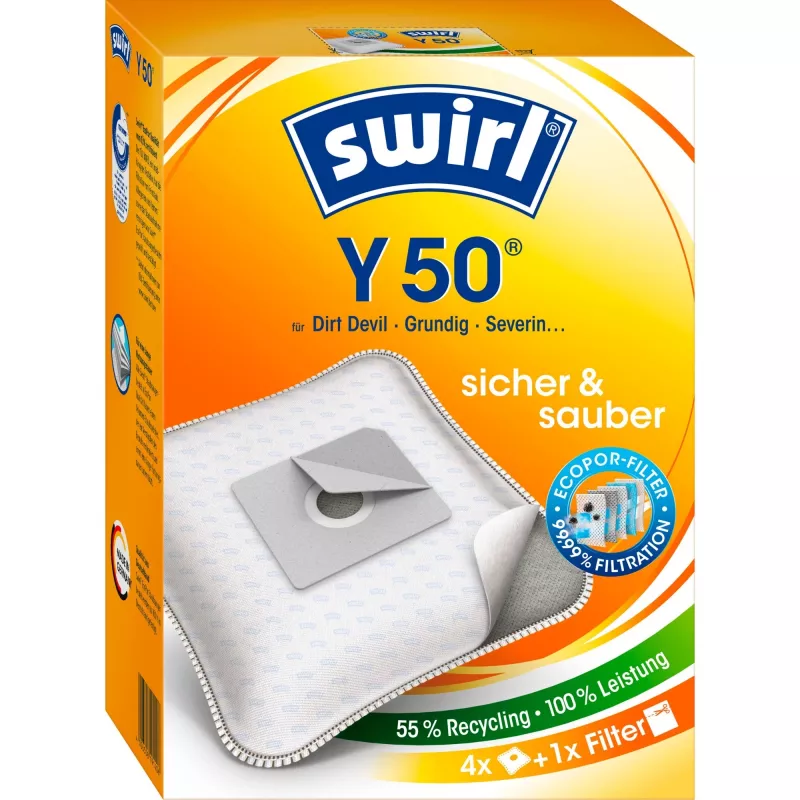 Swirl Y50 - Worki do odkurzacza - Biały - Dirt Devil - Progress - Samsung (1-7025-50)
