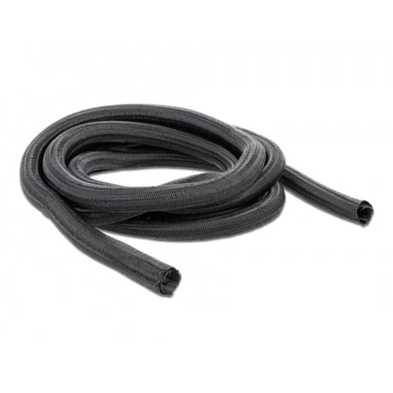 Oplot pleciony DeLOCK 19047 10 m x 25 mm czarny