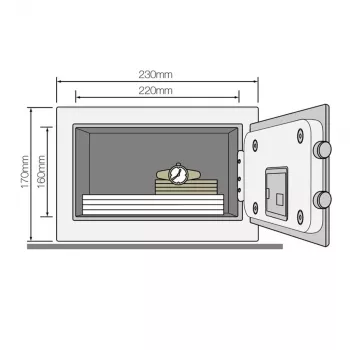Yale YSV/170/DB2/P Sejf wolnostojący 3,8 l Stal Różowy