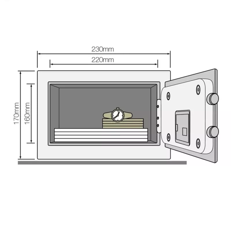 Yale YSV/170/DB2/P Sejf wolnostojący 3,8 l Stal Różowy