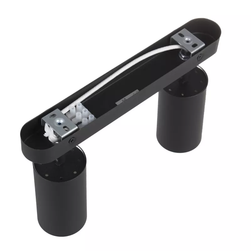 Maclean MCE452 B spot ścienny i sufitowy, ruchomy, aluminium, 2xGU10, czarny mat