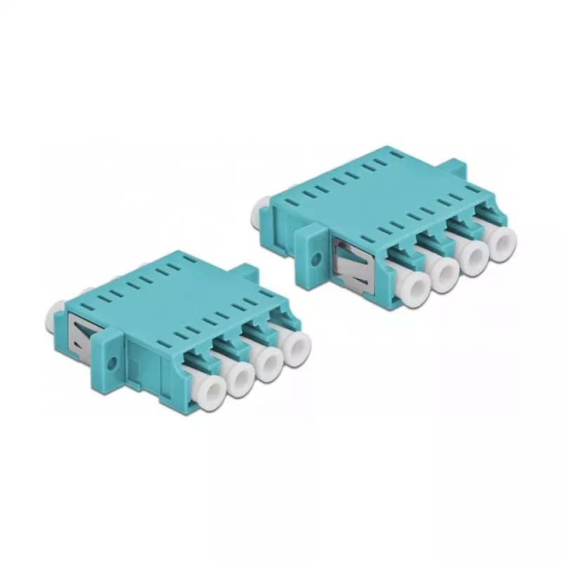 Adapter światłowodowy DELOCK LC Żeński–Żeński OM3 duplex (2 szt.)