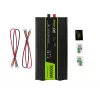 Przetwornica samochodowa zielony Cell INV21 6000 W, 24V DC-na-AC, wyjście 230V, 2x USB PD, aktywne chłodzenie, odłączane złącza DC, czarna