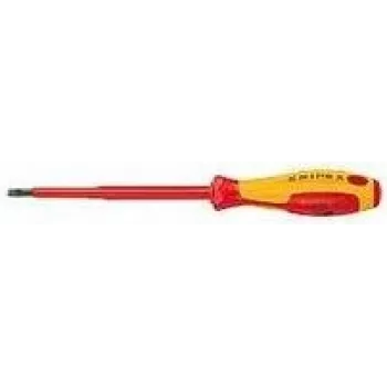 Knipex VDE Śrubokręt płaski VDE Szerokość ostrza: 4 mm Długość ostrza: 100 mm DIN EN 60900 (98 20 40)