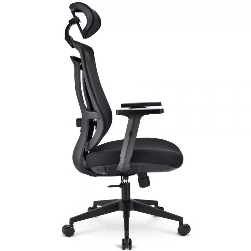 Krzesło biurowe Sharkoon OfficePal C10 — czarny, ergonomiczny design, regulowana wysokość