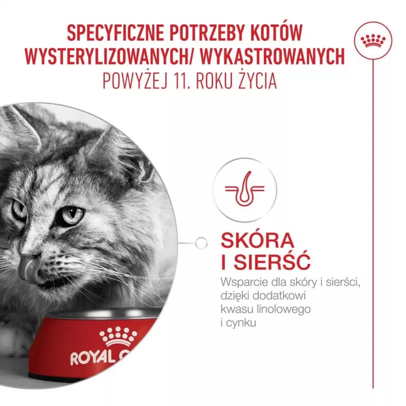 Sucha karma dla kota Royal Canin FHN Ageing Sterilised 11+ z drobiem 4 kg, 30% białka, 12,5% tłuszczu